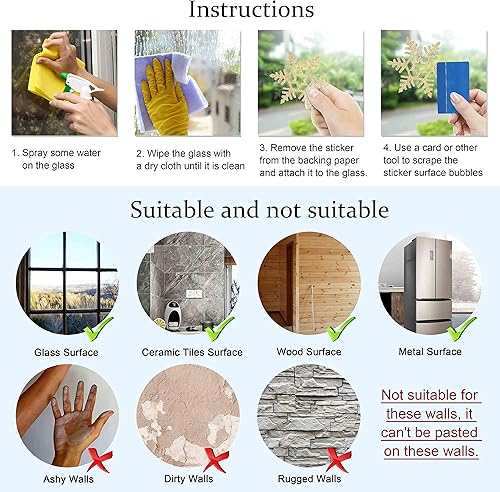 Miniatura 7 de Yusongirl Árbol de Navidad blanco Elk Ventanas Pegatinas Decoración Navidad Decoración Árbol Colgante Estrellas Renos Ventanas Adhesivos PVC