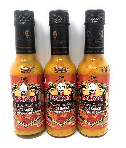 Baron Salsa picante de las Indias Occidentales, 5.5 onzas, paquete de 3