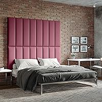 Vista 94 de Jaxx Panelist - Cabecero acolchado moderno, juego de 4 paneles para montar en la pared (cada uno de 11.25 x 30 pulgadas), tamaño Queen