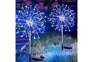 SUDDUS Solar Garden Lights Outdoor – Firework Fairy Lights for Multicolor Illumination