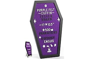 Black Felt Coffin Letter Board: Eerie Elegance for Your Messages