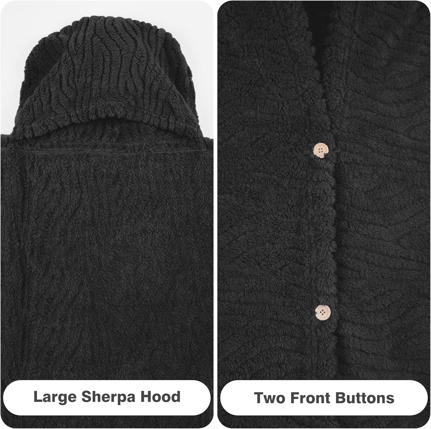 Tirrinia Wearable Blanket Poncho, Cloak with hood, Poncho capes for Women Mom Gift - Image 7