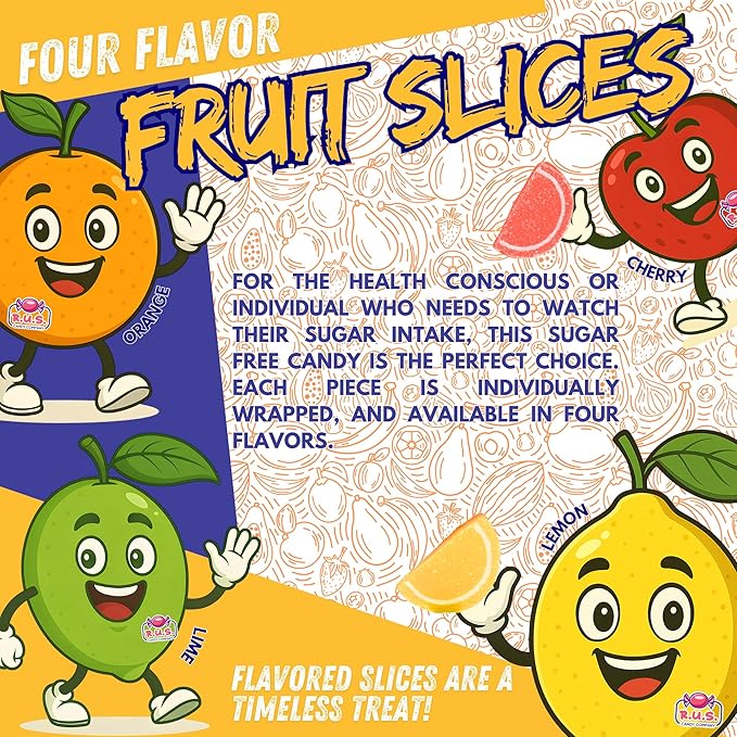 RUS Candy Company Fruit Slices Sin Azúcar 1 Lb miniatura 4