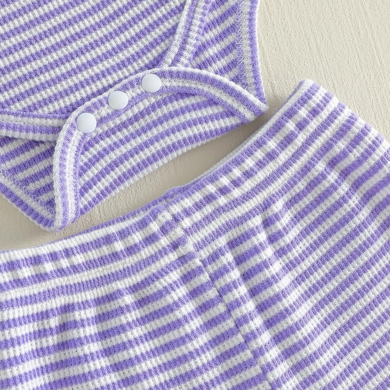 Newborn Girl Clothes Baby Girl Bell Bottom Outfit Flowers Romper Bow Flare Pants Striped Set Summer Clothes