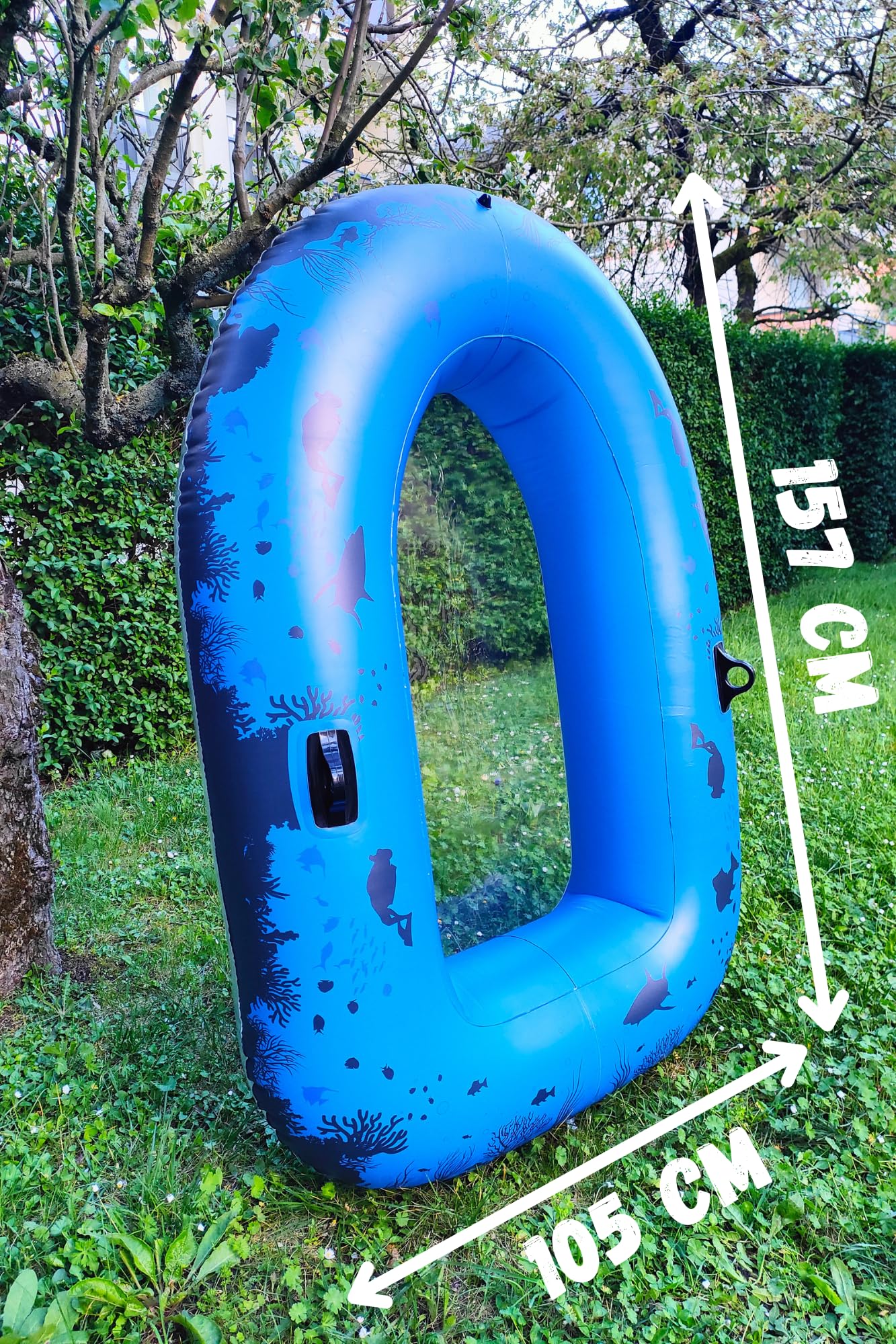 Générique Genérico barco inflable con fondo transparente, para niños y adultos