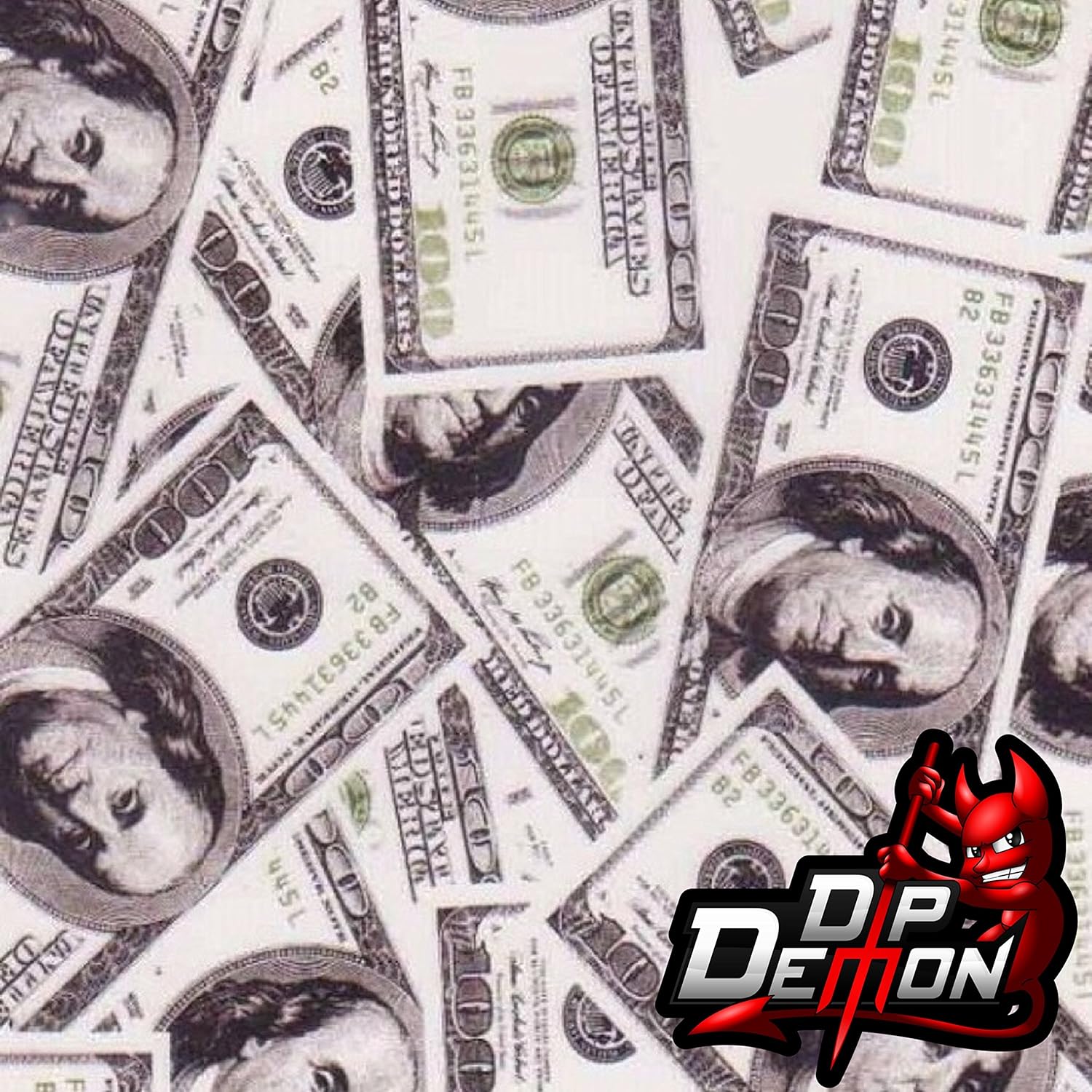 Medium $100 Bills Money Hydrographic Water Transfer Film Hydro Dipping Dip Demon