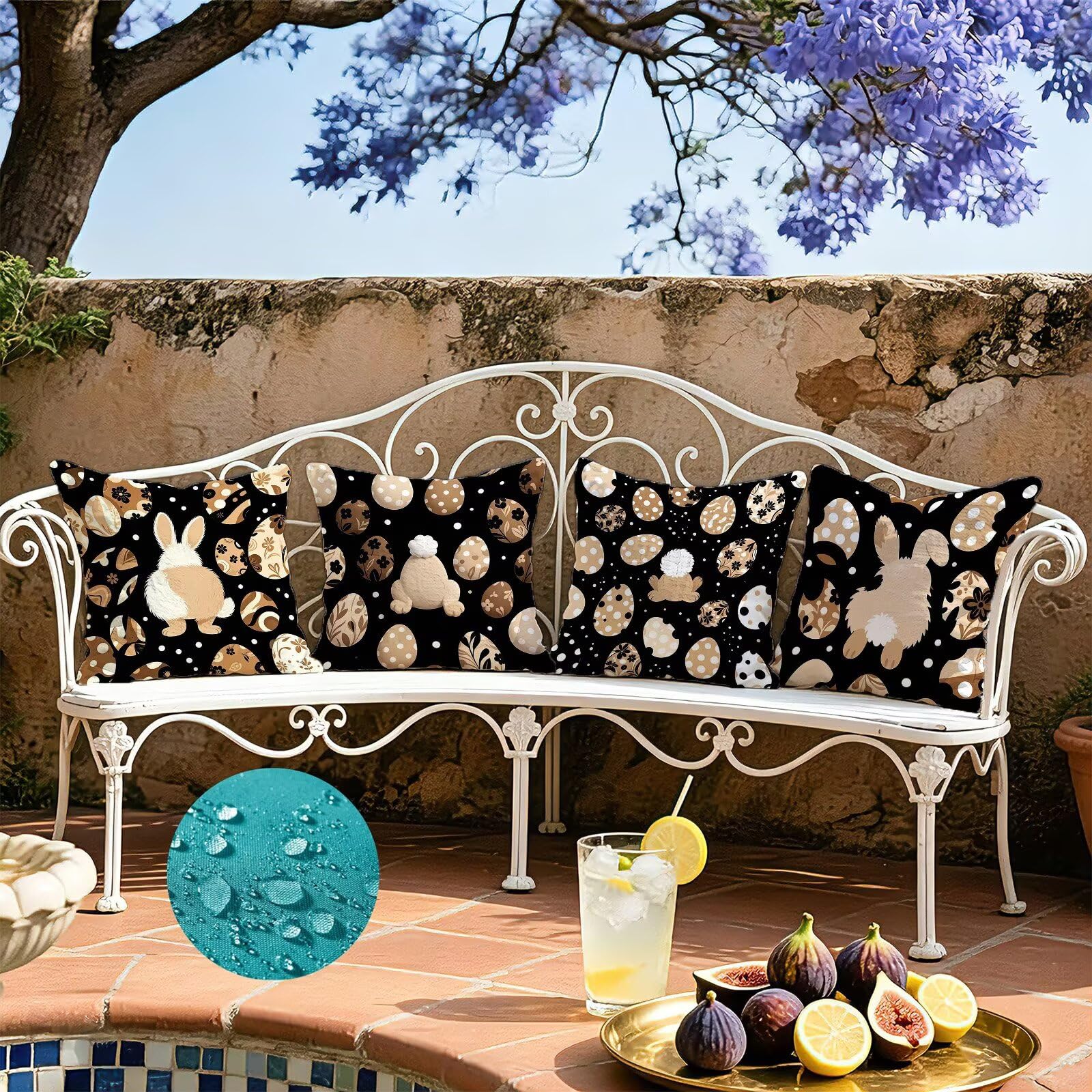 Beige Federe Cuscini Divano 60x60cm, Cuscini da Esterno Set de 4, Cod-96 | Lin Copricuscini Decorativi Letto Arredo, per Letto, Soggiorno, Giardino, Esterno, Casa Decorazione Set di 4 Animale