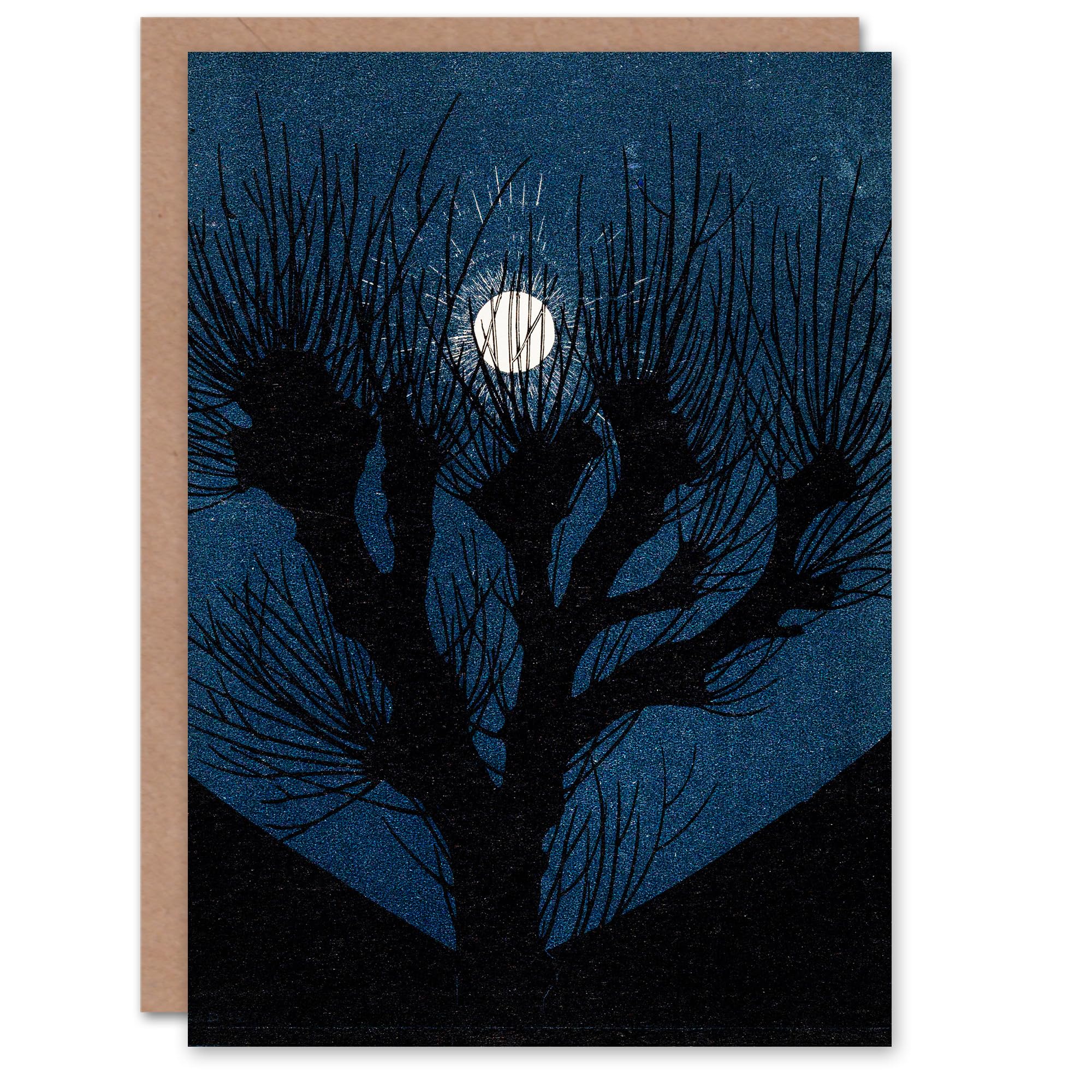 Artery8 Julie de Graag Art Card Full Moon Light and Tree Silhouette