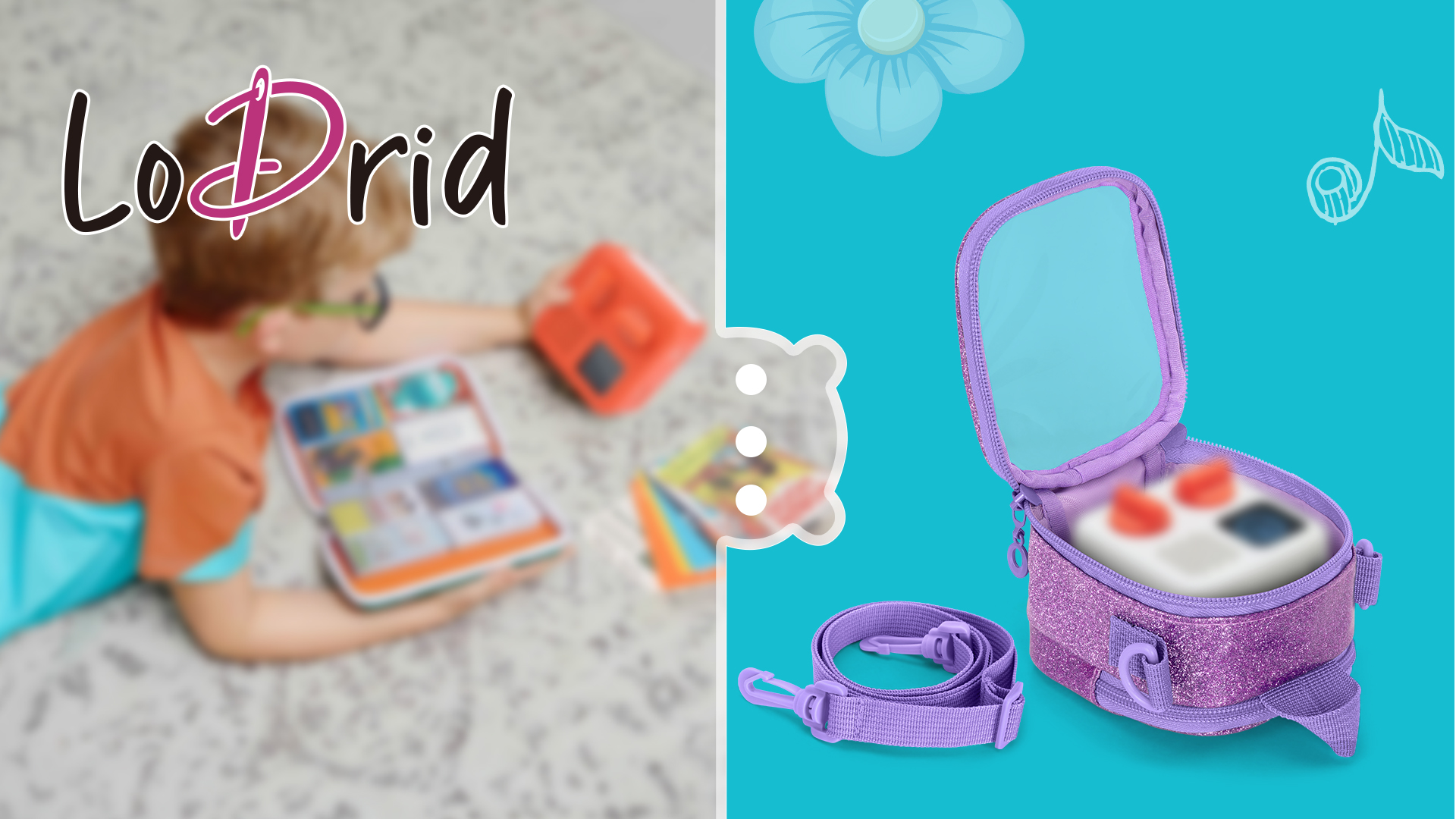 Beautyflier Étui de voyage compatible avec Yoto Mini (édition 2024) et accessoires, sac support pour mini lecteur de musique, avec poche en maille pour câble USB, livres audio, cartes d'histoire