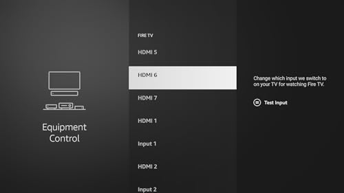 Equipment Control Settings - Loader shortcut for Fire TV