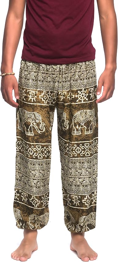 Amazon.com: ELEPANTA Colombo - Pantalones para hombre, diseño de elefante,  estilo boho, harem, talla única : Ropa, Zapatos y Joyería