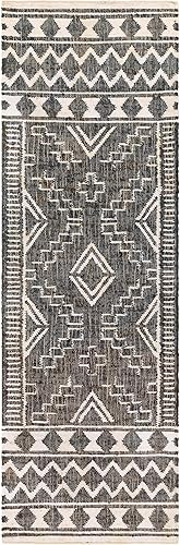 Mark&Day - Alfombras de área, alfombra bohemia de 8 x 10 pies, color azul crema y marrón para sala de estar, dormitorio o cocina (8 x 10 pies)