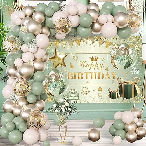 Miniatura 7 de Decoraciones de cumpleaños número 70 para hombres – (paquete de 21) pancarta con purpurina dorada negra y dorada para mujeres, 6 pompones de papel,