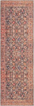 Cool Carpet Private Orange Ethnic Pattern Floral Authentic Chenille Carpet Washable Vintage Salon Carpet