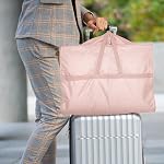 Lazebox 43" Travel Garment Bag with Accessories Zipper Pocket, Heavy Duty Suit Bag for Suits, Tuxedos, Dresses, Coats, Pink, 1 Pack