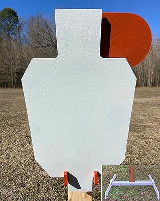 Magnum Target AR500 Steel Hostage Reactive IDPA 2/3 Shooting Target 3/8in 12X20 w/Stand
