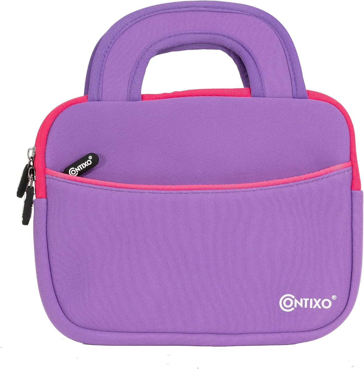 Contixo 7" Tablet Sleeve Bag for Kids Tablets - Compatible with Contixo V8/V9, Dragon Touch Y88X Pro/M7, iPad mini 1-4, Galaxy Tab A 8.0, Amazon Fire 7'' & 8'' Tablets - Purple, with Accessory Pocket