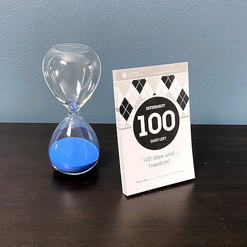 Miniatura 2 de Calendario de cuenta regresiva de 100 días de jubilación de 5.75 x 3.75 pulgadas, blanco y negro, mesa y escritorio - perfecto para oficina,