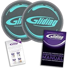 Gliding Discs for Working Out - Exercise Sliders for Hardwood Floors - Workout Sliders Disc for Full Body Resistance Workout - Ideal for Barre, Yoga, Pilates & More - Includes 4 Video Workouts, Grey