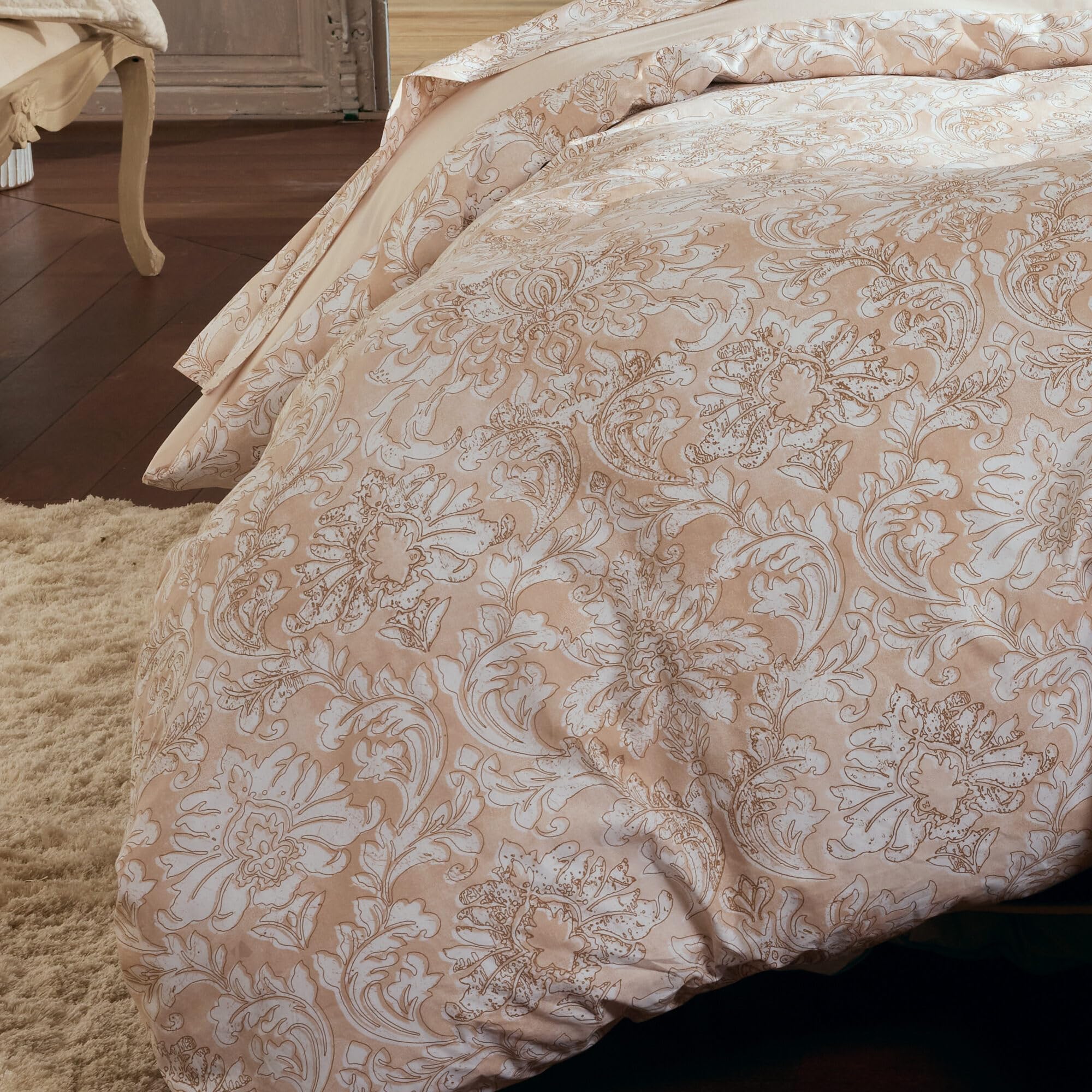 Linnea Housse de Couette 240x220 cm Percale de Coton Palazzo Beige