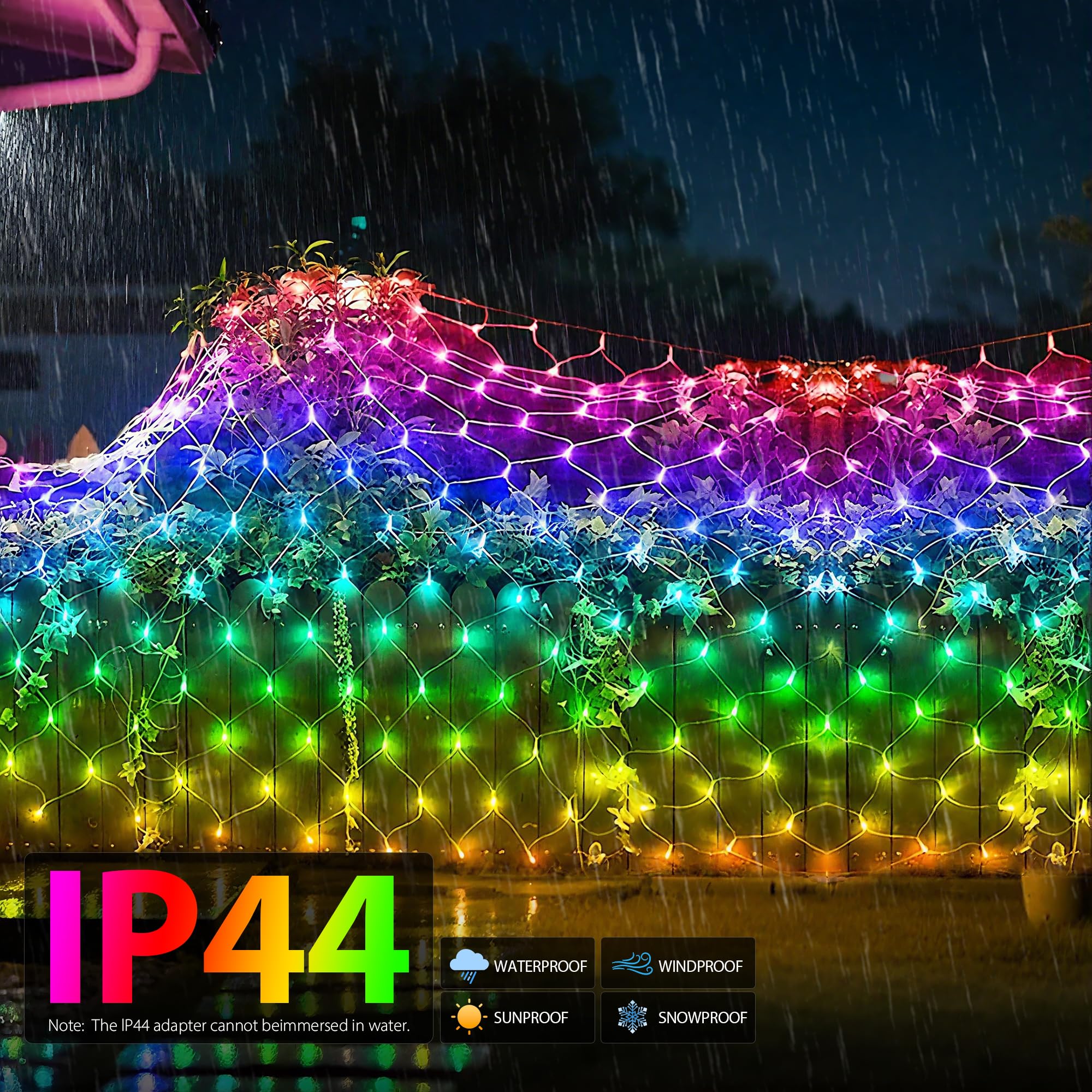 4ft x 18ft Smart Christmas Net Lights Outdoor Mesh Lights, 300