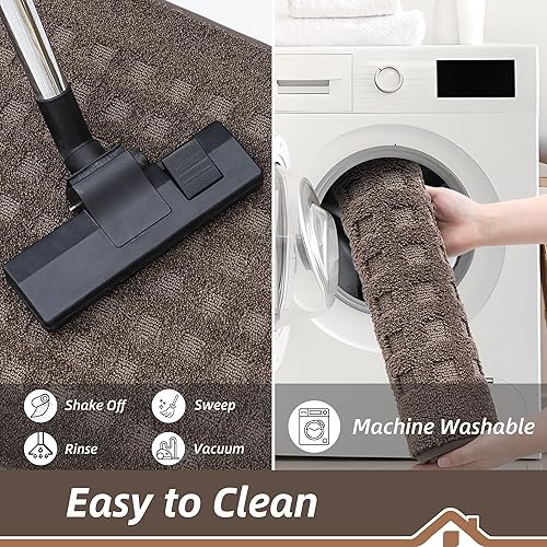 Miniatura 6 de BEQHAUSE Tapete para puerta de 20 x 32 pulgadas, tapete para puerta de entrada interior, tapetes para perros para patas de barro, absorbentes y