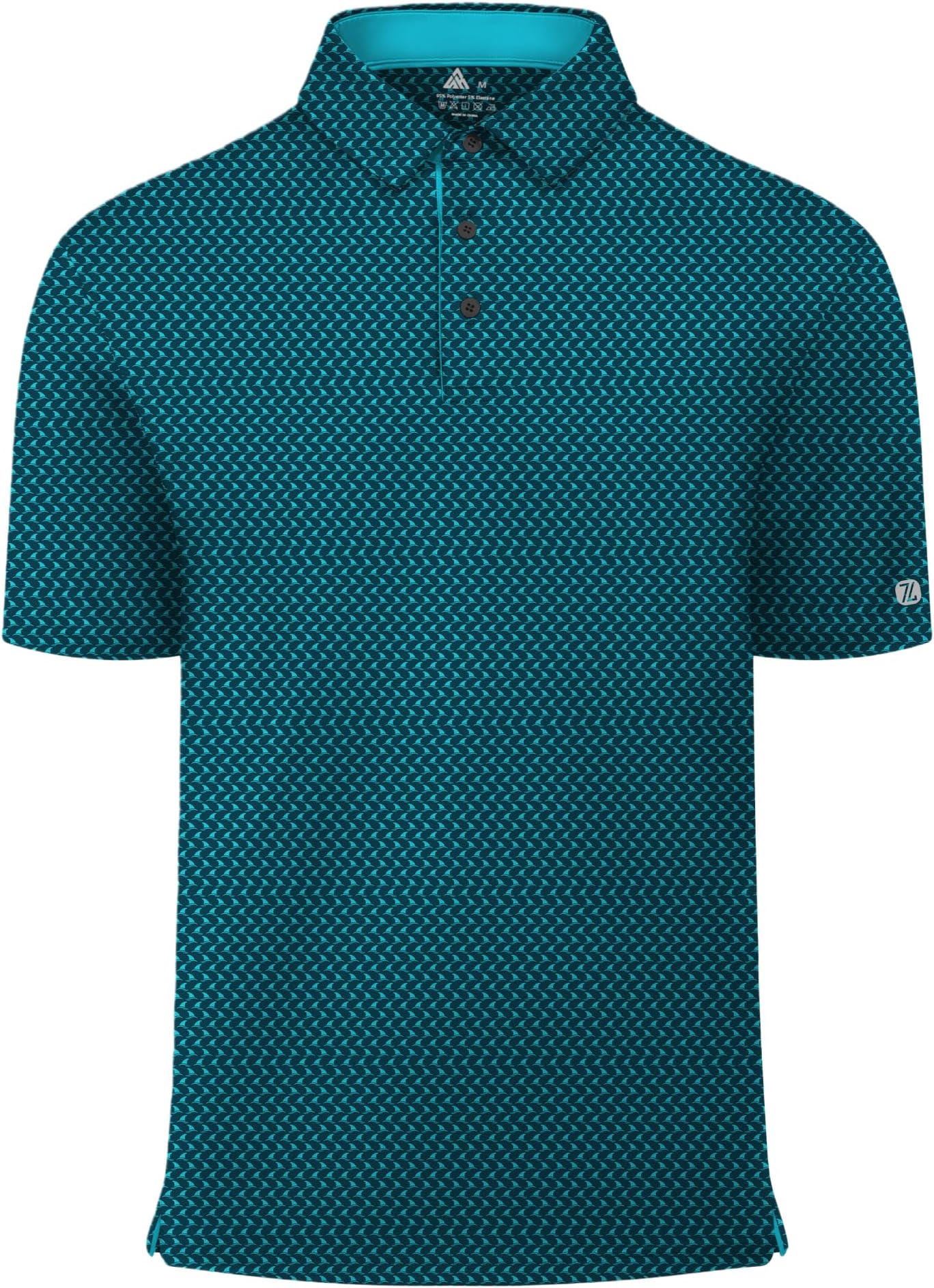 Men's Golf Polo Shirts Moisture Wicking UPF50+ Golf Shirt Short Sleeve Polo Shirts Causal Performance Printed Summer Tees