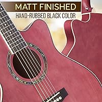 Vista 5 de Pyle Kit de guitarra acústica, instrumento de cuerda de acero de madera 3/4 tamaño junior para principiantes y adultos, 36 pulgadas color malva