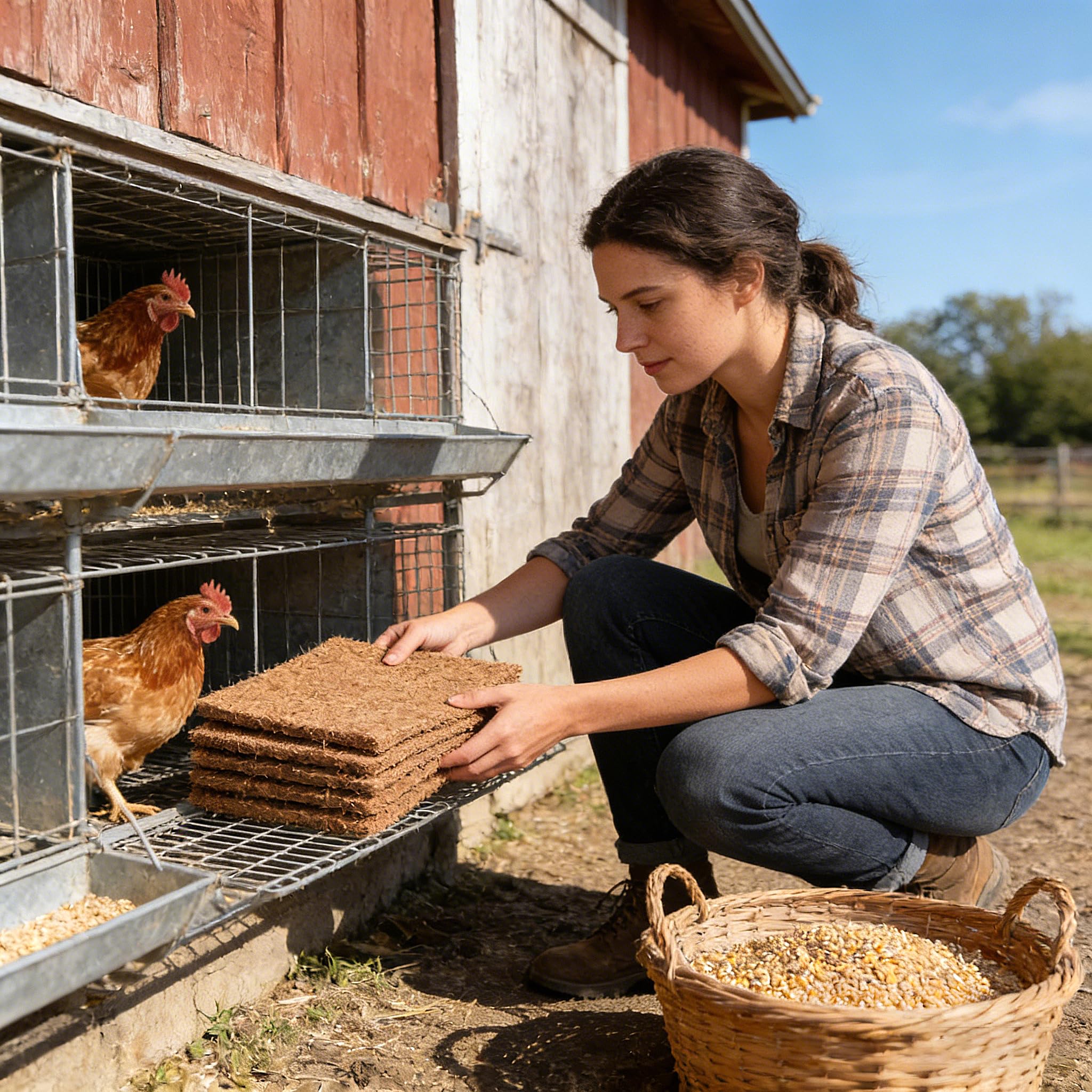Fodere Nido per Deposizione Uova, Cuscinetti per Galline, Lavabili, Riutilizzabili, 10 Pezzi