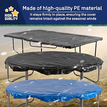 Machrus Upper Bounce Trampoline Weather Cover - 7.5FT 8FT 10FT 11FT 12FT 13FT 14FT 15FT 16FT 17FT 8X14FT 9X15FT 10X17FT -Weather-Resistant Trampoline Protective Cover