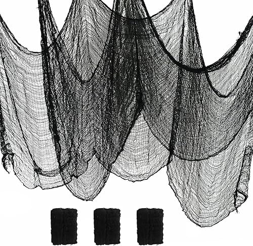 Yunfan Decoración de Halloween espeluznante de tela para decoración de casa embrujada, decoración para jardín al aire libre, puertas, patio,