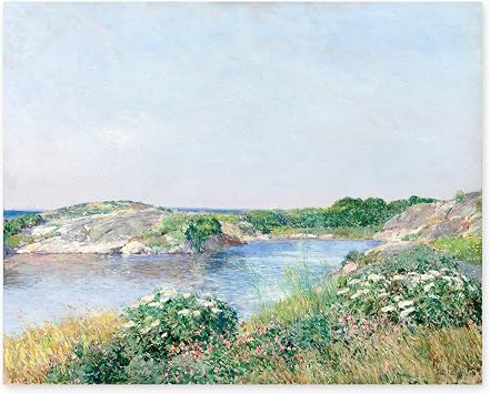 CLOUD NINE PRINTS New England Coastal Pond Art Print - Unframed 5x7
