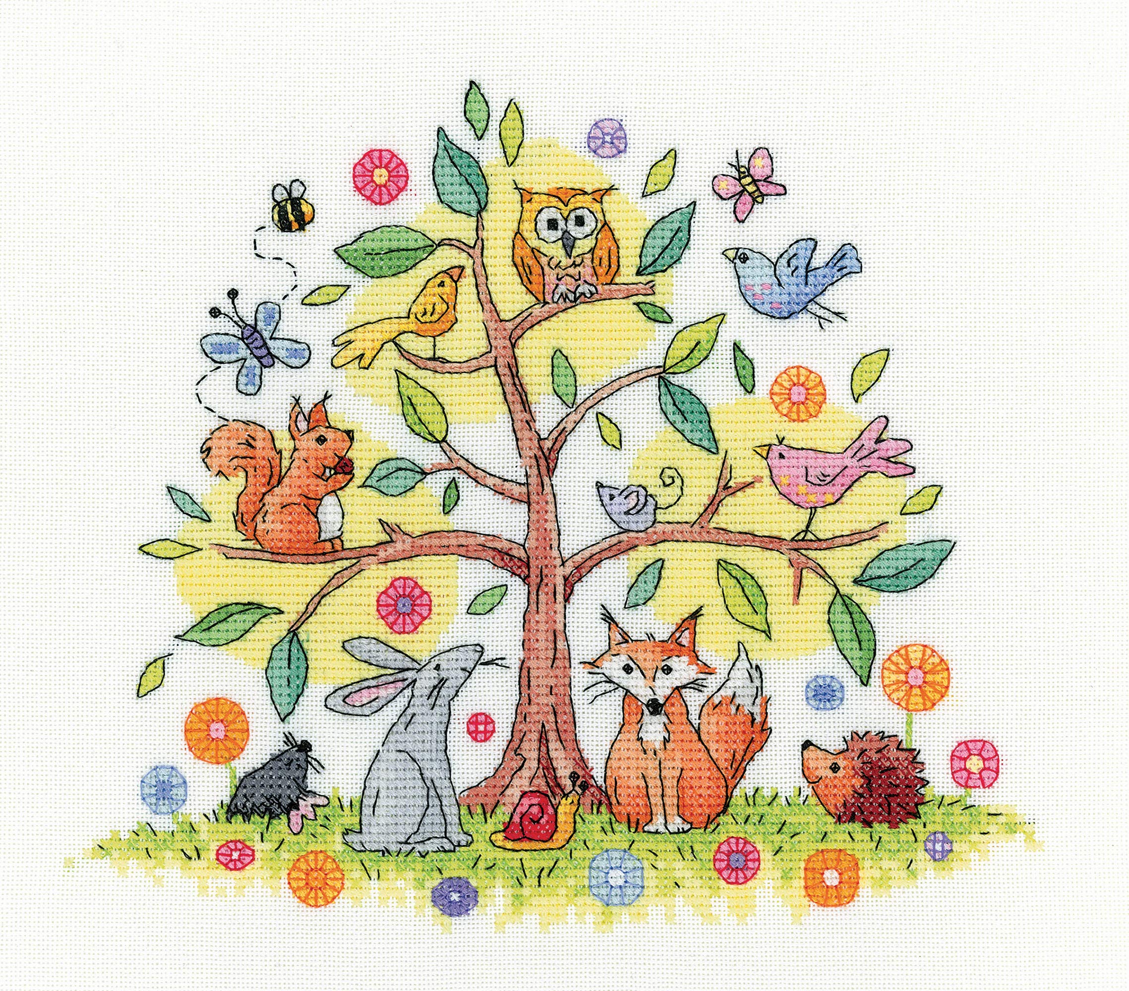 Heritage Crafts Clear Cross Stitch Kit - Tree Of Life (Aida)