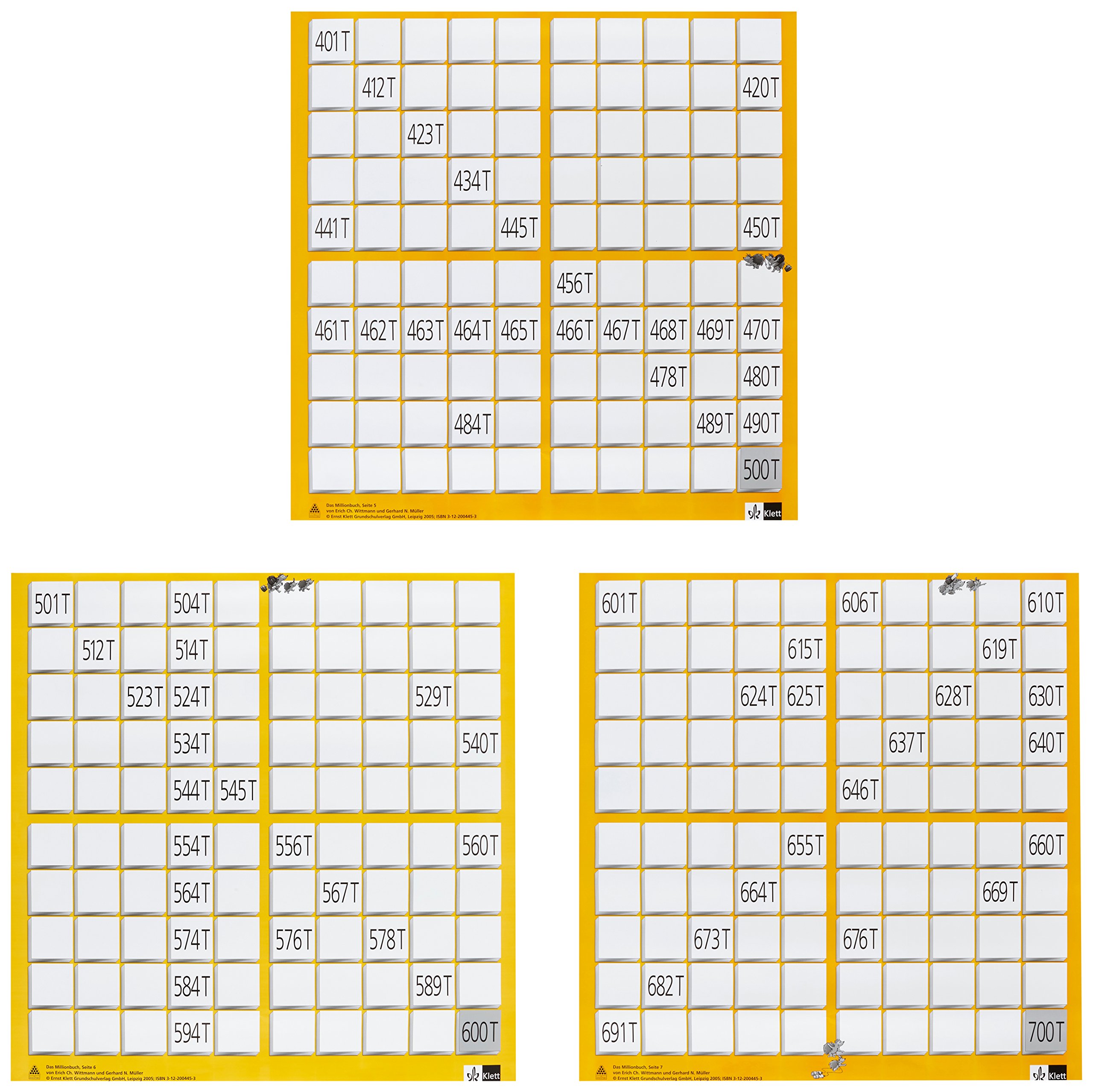 Programm Mathe 2000. Mein Millionbuch: 4. Schuljahr (10 Poster á 105x105 cm)