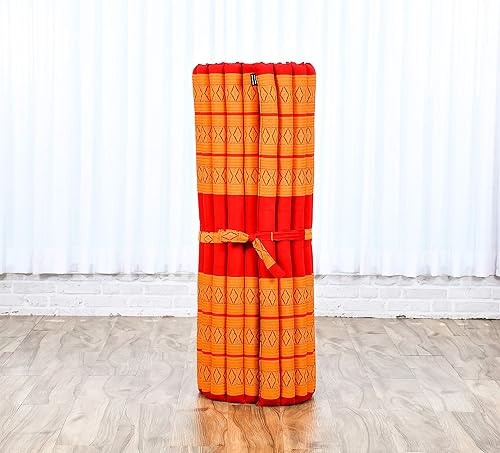 Miniatura 8 de Leewadee colchón tailandés enrollable para cama de invitados, tapete de yoga, para masaje tailandés, ecológico, orgánico y natural.