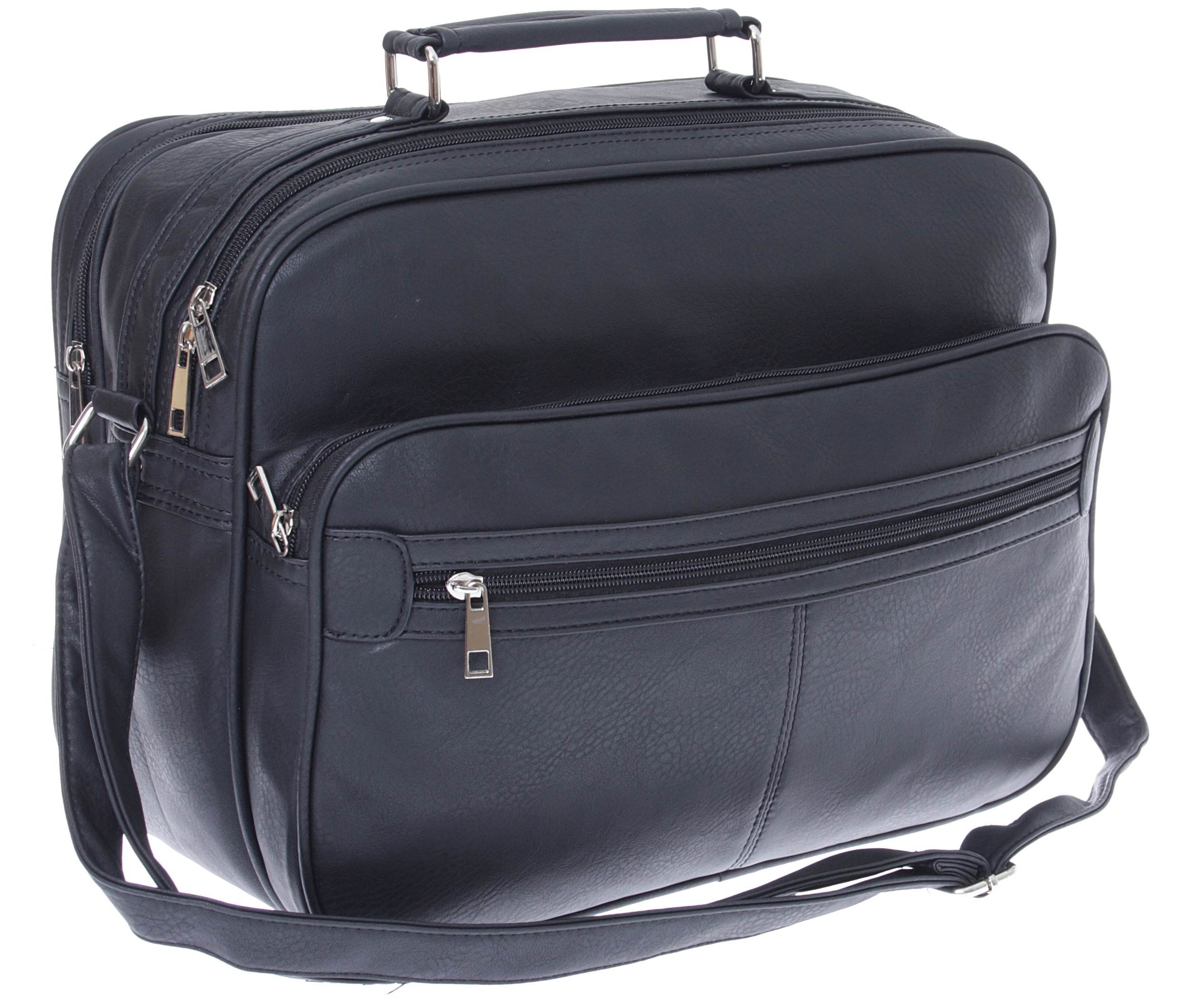 Borsa A Tracolla Uomo Impermeabile In Poliestere – 13 Pollici, 6 Tasche, Per Lavoro E Viaggio – Nero