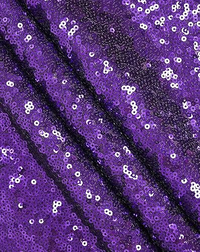 Miniatura 8 de Eternal Beauty Mantel morado rectangular de lentejuelas de 50 x 80 pulgadas para exposiciones, pasteles, postres, fiestas, eventos de cumpleaños