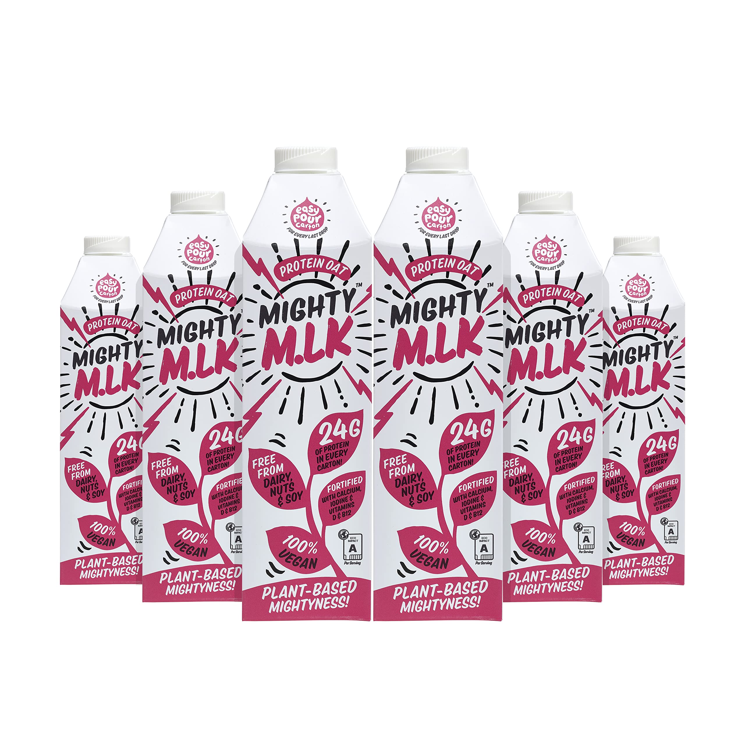 Mighty Pea Protein Oat Milk Vegan, Dairy Free Milk Alternative 1L