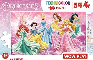 بازل من واو بلاي، 54 قطعة، مقاس 32 سم × 22 سم، شخصيات متنوعة