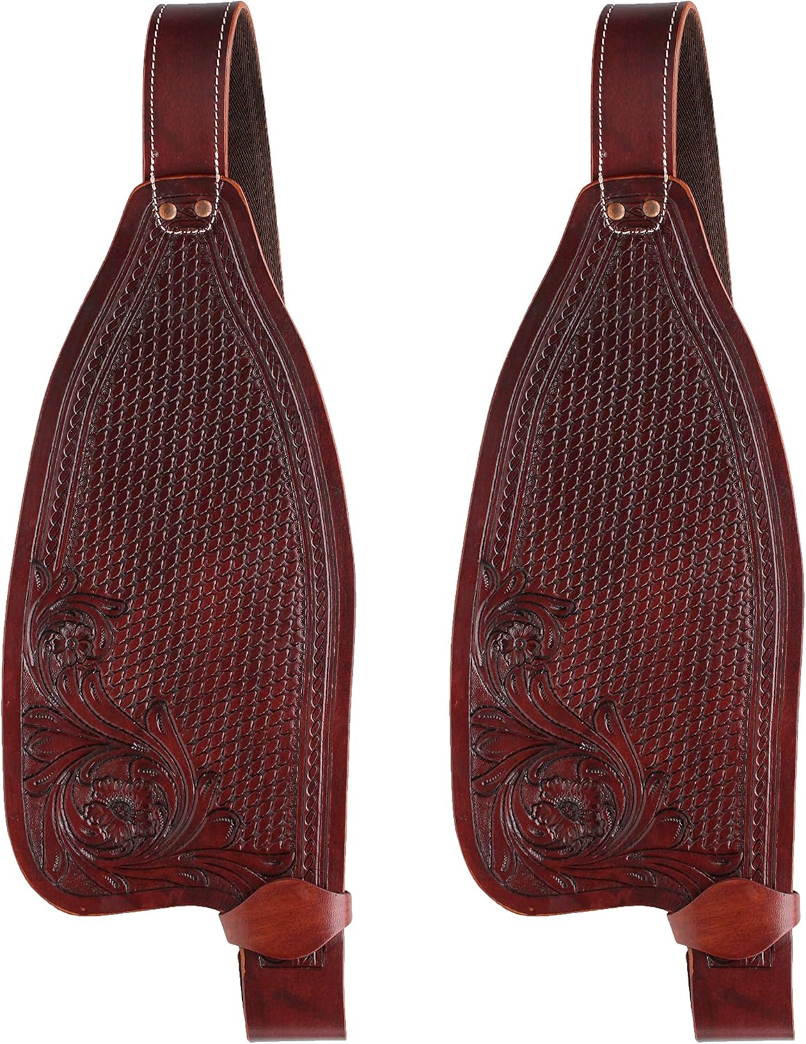 CHALLENGER Horse Western Leather Replacement Saddle Fenders Pair 52FenderV
