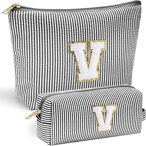 Miniatura 55 de YOOLIFE Regalos del Día de la Madre para Mujeres Bolsa de Maquillaje Inicial 2 Bolsa de Cosméticos Bolsa de Maquillaje de Viaje Regalos