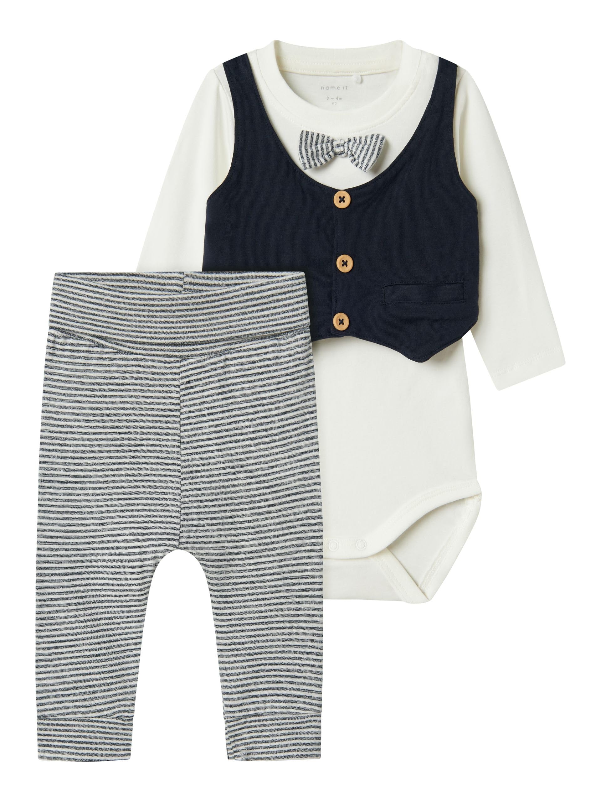 NAME IT Baby - Jungen Nbmadam Ls Body Set Noos Nachtwäsche Set (2er Pack)
