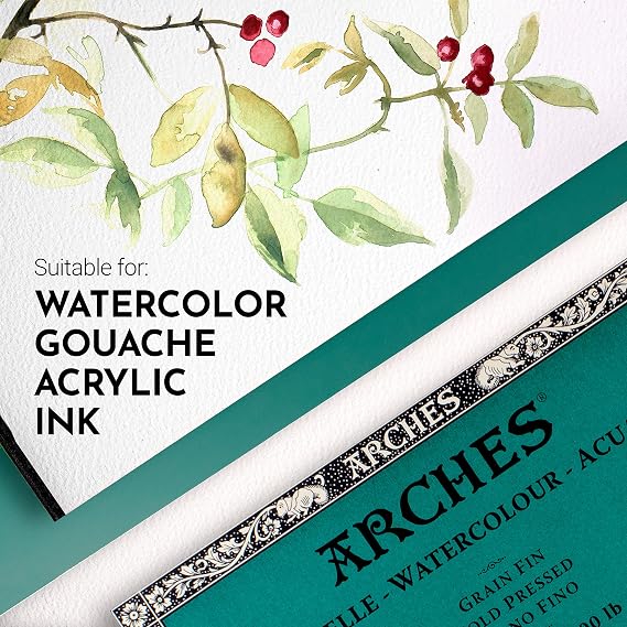 Arches 200177595 Watercolor Block, Cold Press, 10 x 14