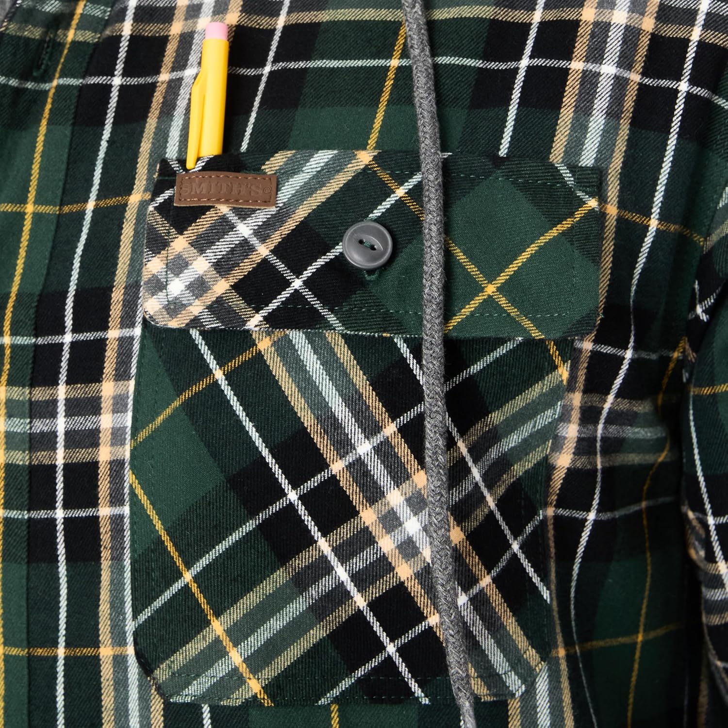 Smith's Workwear Big Men's Sherpa-Lined Hooded Flannel Shirt-Jacket with Inset - Image 5