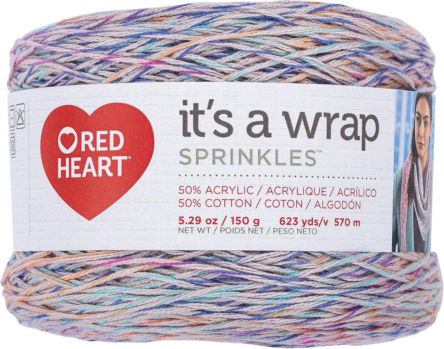 RED HEART E886.9585 It's A Wrap Sprinkles yarn Plum Pudding