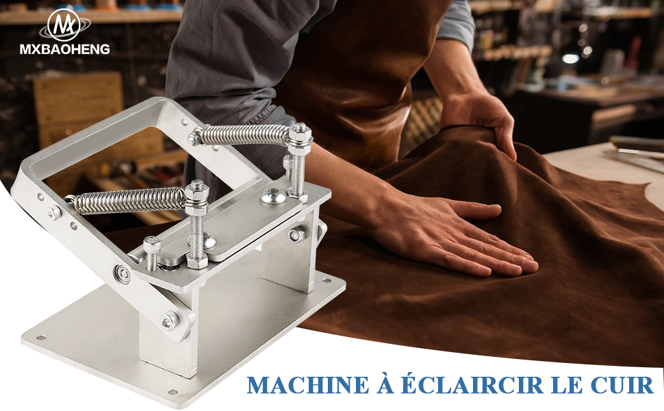 Machine à Peler Le Cuir Manuelle - Largeur Max 8 Cm, Pour Cuir Tanné Végétal, Chrome, Cheval Fou, Etc.