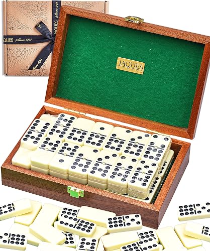 Jaques of London Dominoes Set For Adults | Ideal Dominoes | Perfect Dominoes Set | Luxury Dominoes For Children | Since 1795