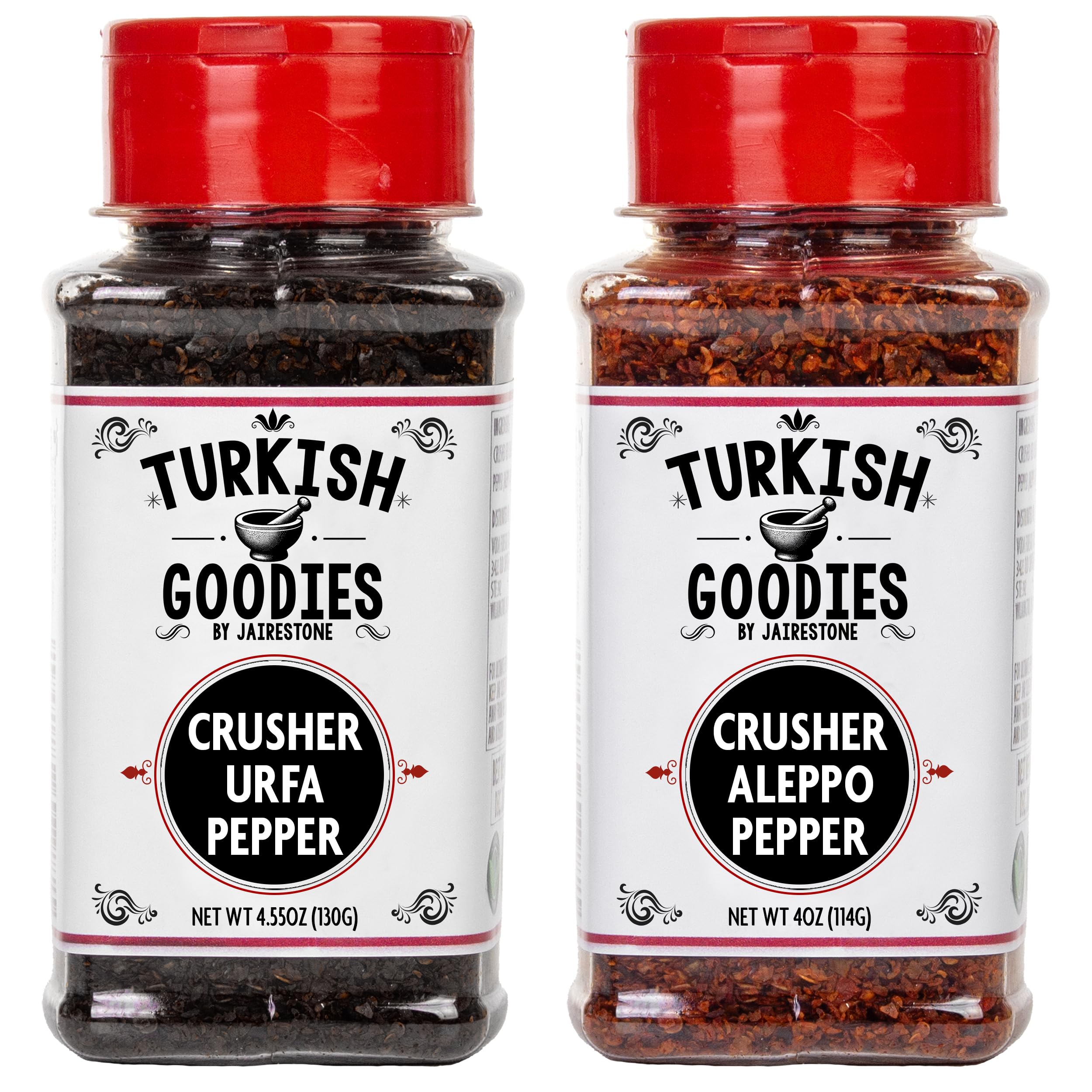 Aleppo Pepper & Isot Urfa Pepper Bundle – Authentic Turkish Red Chili Flakes & Smoky Urfa Biber, Gourmet Spice Duo for Mediterranean & Middle Eastern Cuisine