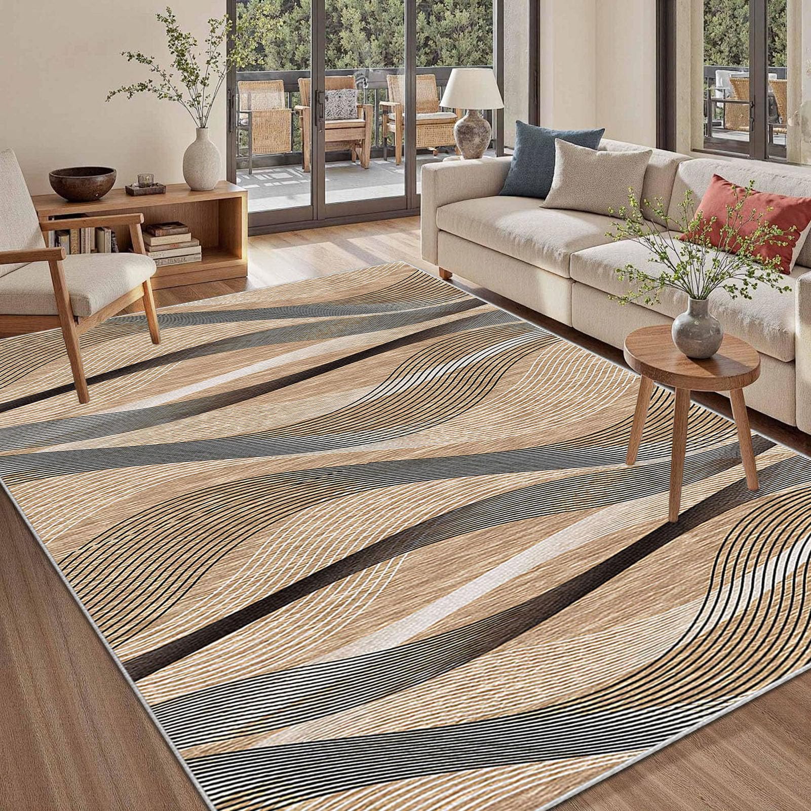 Tapis de salon lavable pour éliminer les taches facilement