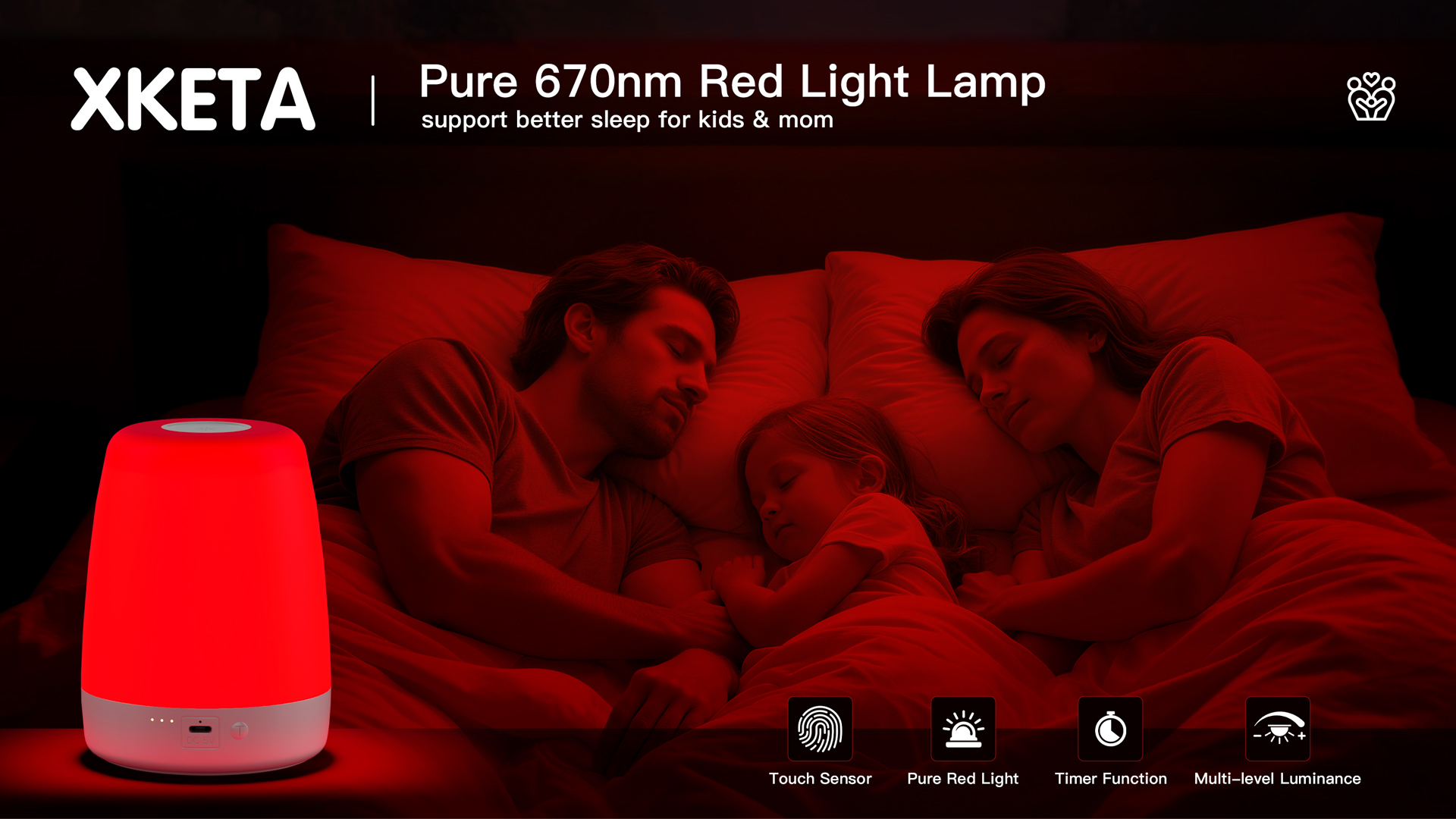 Amazon.com: XKETA Red-Light Night Light Baby: Pure 670nm Natural